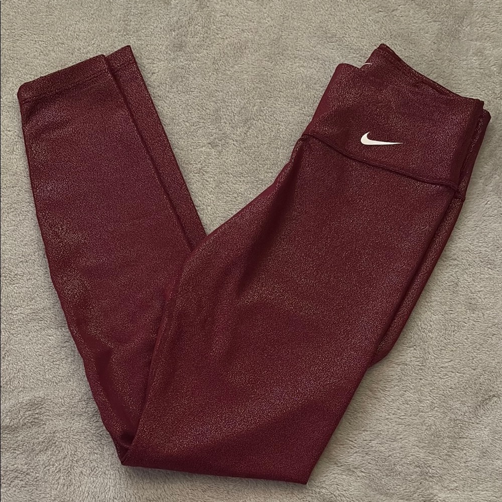 Magenta Nike Shimmer Leggings